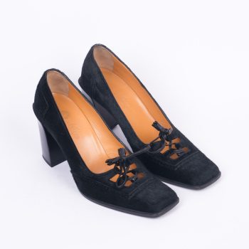 Pony calf heels