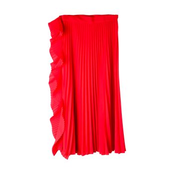 Plated Midi Skirt
