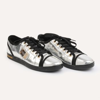 Metallic Silver Sneakers