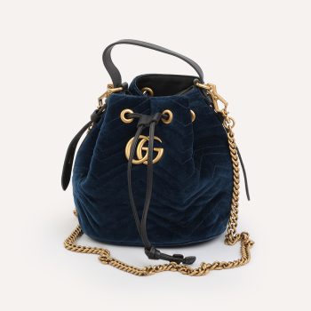 GG Marmont Velvet Bucket Bag