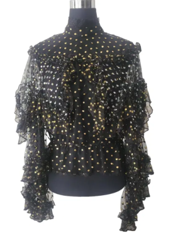 polka dot blouse