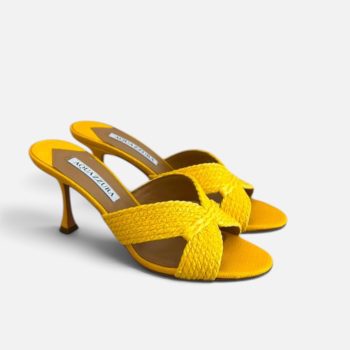 Tuscan Sun Braided Raffia Mules