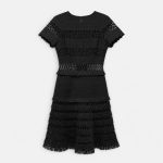 Lace-Trim Midi Dress